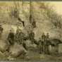 photograph of a group of quarrymen at Barn Bluff