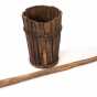 Mortar and pestle for threshing wild rice