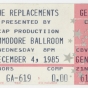 Replacements ticket, 1985