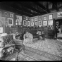 Black and white photograph of Bishop Whipple's library, c.1900. 