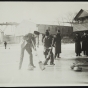 Action shot of curling on the Mississippi River