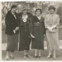 Black and white photograph of members of the St. Paul section of the National Council of Jewish Women, 1933. Pictured are Mrs. Segal, Mrs. Firestone, Mrs. Bronstein, and Mrs. Phillips. 