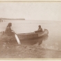 Ojibwe women in a canoe on Leech lake