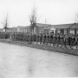 The 688th Battalion in formation, awaiting inspection