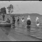 People wading at Frontenac Beach