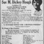 Campaign ad for Sue M. Dickey Hugh