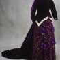 Color image of a royal purple velvet maternity gown worn by Mary T. Hill, c.1880.