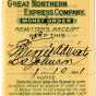 Great Northern Railway Company money order receipt