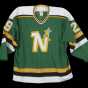 A North Stars jersey from around 1990, during the team’s final years in Minnesota.