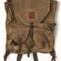 Color image of a Conservation Corps knapsack used by Fred Fretheim, CCC Company 3707, Two Harbors, Minnesota, ca. 1936–1937.