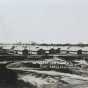 Black and white photograph of of cantonments at Fort Snelling, 1917.