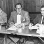 Black and white photograph of Men's board, Adath Jeshurun Congregation, Minneapolis, c.1950.