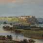 Watercolor painting of Fort Snelling, c.1844. Painting by John Casper Wild.