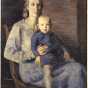 "Wife and Son," oil-on-canvas painting by Elof Wedin, 1935.