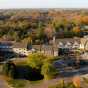 aerial photograph of the grounds of the University of Minnesota Landscape Arboretum