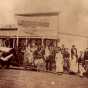 Black and white photograph of Frank Riples’ store, Avoca, 1887.