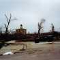 Color view toward Old Main following the 1998 tornado.