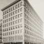 Black and white photograph of Motor Corps headquarters at Colonel Winfield Stephens Buick dealership in Minneapolis, c.1918. 