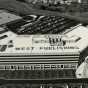 Black and white photograph of the new West Publishing Company campus and headquarters in Eagan, 1992.