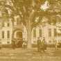 Black and white photograph of the administration building at Fort Snelling, ca. 1917.