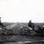 Sugar beet farmers and tractor