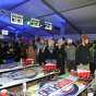 Beer pong competition at the International Eelpout Festival, 2017. A drinking game where team members tried to toss ping pong balls across the table into their competitor’s cups of beer. If successful, the opponent would have to drink the beer in the cup. Photo by Josh Stokes. 