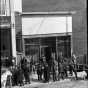 Photograph of the exterior of Fred Ambs's saloon, ca. 1890s.