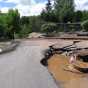 Photograph of flood damage to the Lake Superior Zoo