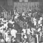 Black and white photograph of a neighborhood dance at Phyllis Wheatley House, ca. 1945.