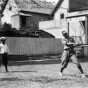 Black and white photograph of a baseball game at the Phyllis Wheatley House, ca. 1925.