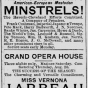 Advertisement of the opening of the St. Paul Grand Opera House’s 1888 season