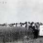 Black and white photograph of a group touring Northwest Experiment Station. 