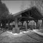 The picnic shelter at CCC Camp Rabideau F-50. Photo by Jerry Mathiason, 1994. From box 1 (144.G.8.4F) of Historic American Buildings Survey records related to Minnesota structures, 1882-2001, 1883. Manuscripts Collection, Minnesota Historical Society, St. Paul.