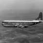 Black and white photograph of Northwest Airlines Stratocruiser, c.1955. Photographed by Don Berg Photography.