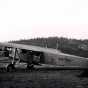 Black and white photograph of a Northwest Airlines monoplane, 1930. Photographed by Leo J. Kohn.