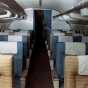 Color image of the cabin of a Northwest Airlines Boeing 727 plane, March 11, 1969.