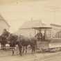 Black and white photograph of a "bobtail" horsecar 94, St. Paul City Railway Company; sign reads Rice Street to West St. Paul via Robert, Ducas, and Concord Streets, c.1883–1889.