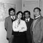 Black and white photograph of staff at Lao Family Community, Saint Paul, Ramsey County, 1981. 