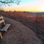 Bench at an overlook point in Frontenac State Park