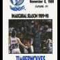 Color image of a Minnesota Timberwolves ticket to the Chicago Bulls game during the inaugural season of 1989-90, at the Hubert H. Humphrey Metrodome.