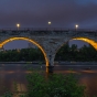 Stone Arch Bridge at night