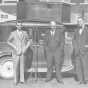 Black and white photograph of Henry G. Teigan, Magnus Johnson, and Arthur C. Townley, c.1930. 