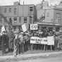 Black and white photograph of a peace demonstration, Minneapolis, 1936.