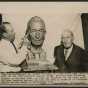 Albert Woolson, 107, lone Union Army survivor sits for his bust. Kalervo Kallio, noted Finnish sculptor, puts finishing touches on the clay model, 1954. Liljenquist Family Collection of Civil War Photographs, Prints & Photographs Division, Library of Congress.