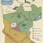 Color map of Indian Land Cessions and Reservations in Minnesota to 1858