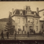 Black and white photograph of the front exterior of the Minnesota State Reform School. Taken by T.W. Ingersoll c.1875.