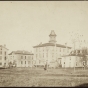 Black and white photograph of the grounds of the Minnesota State Reform School. Taken by T.W. Ingersoll c.1875.
