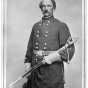 Black and white photograph of Henry Sibley wearing the uniform of a brigadier general, 1862. 