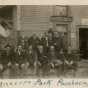 Black and white photograph showing the negotiating of the purchase of Minneopa State Park, October 13, 1905. 