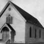 Black and white photograph of the first Mount Zion building c.1881.